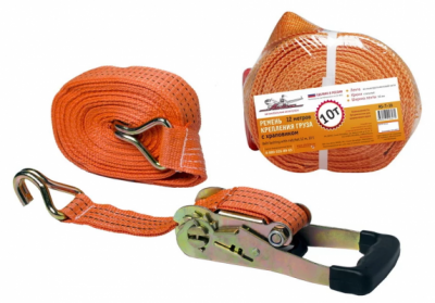 Стяжка крепления груза 10/20т, 75мм, 12 метров (полиэстер)